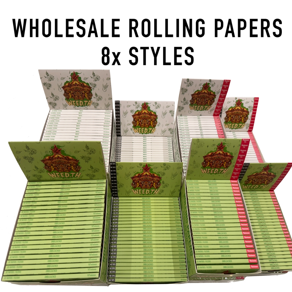 Full Box of 22x Rolling Paper & Tips - Rolling Papers - 110mm King Size - weedth / weed.th
